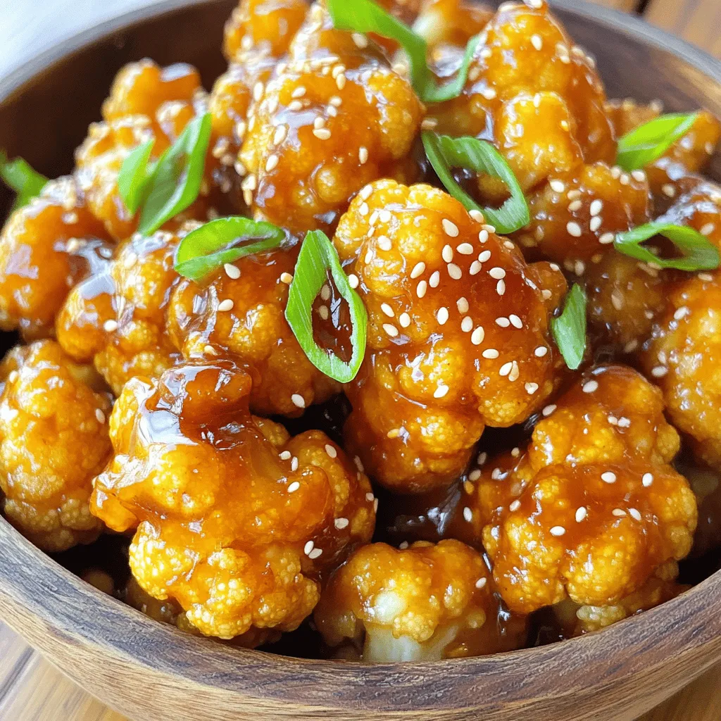 Sticky Honey Garlic Cauliflower Flavorful Vegan Dish