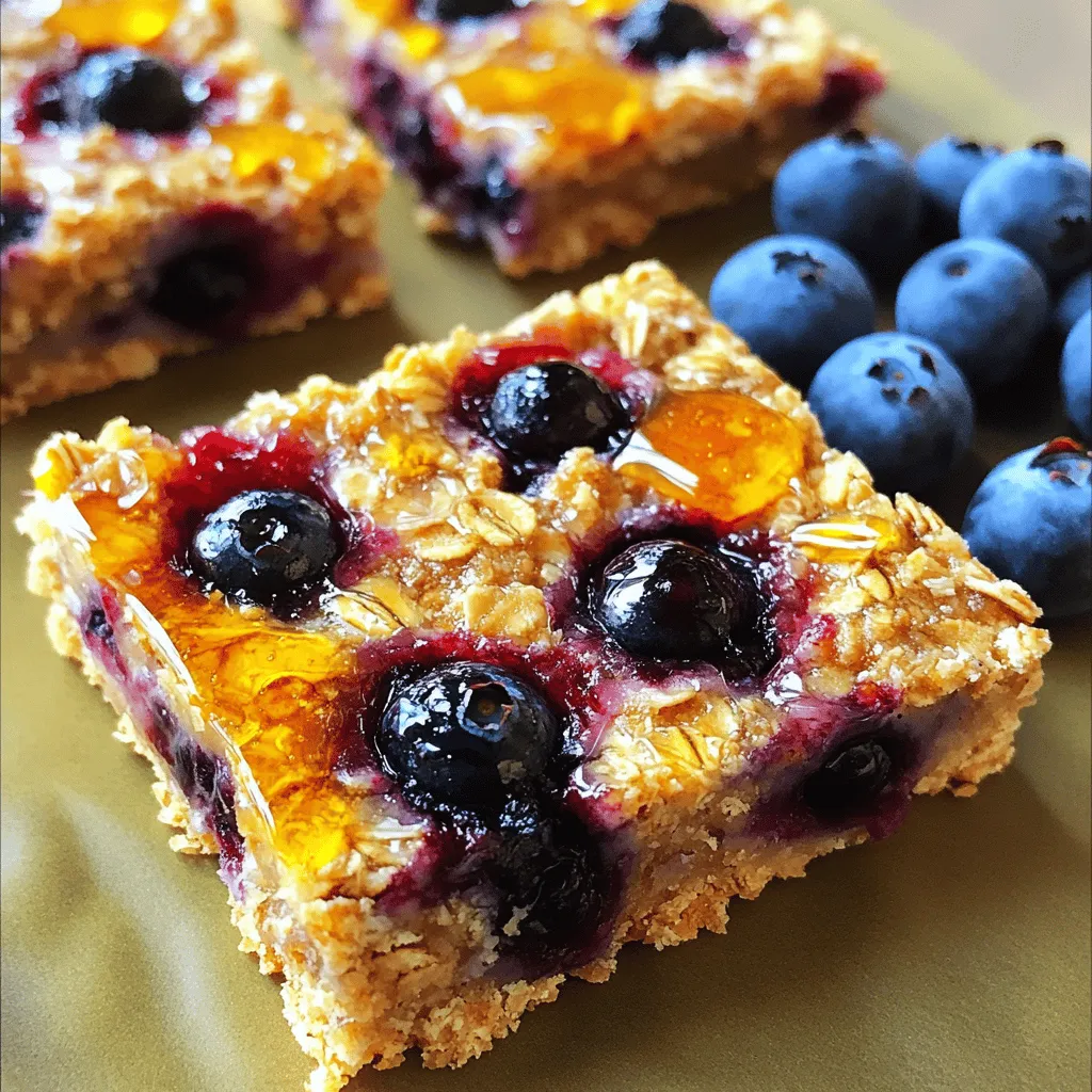 Blueberry Oat Breakfast Bars Tasty and Healthy Snack