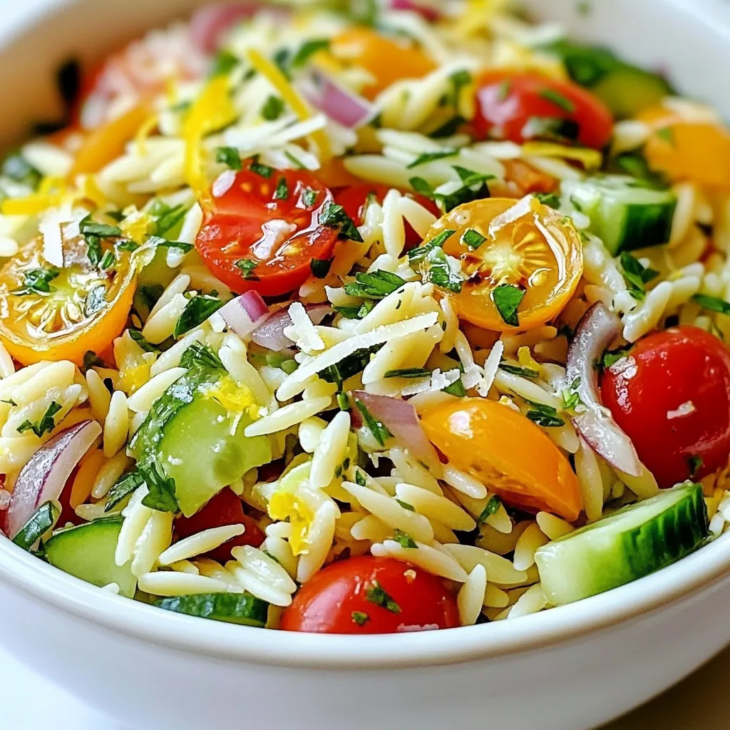 Lemon Parmesan Orzo Salad Refreshing and Light Dish