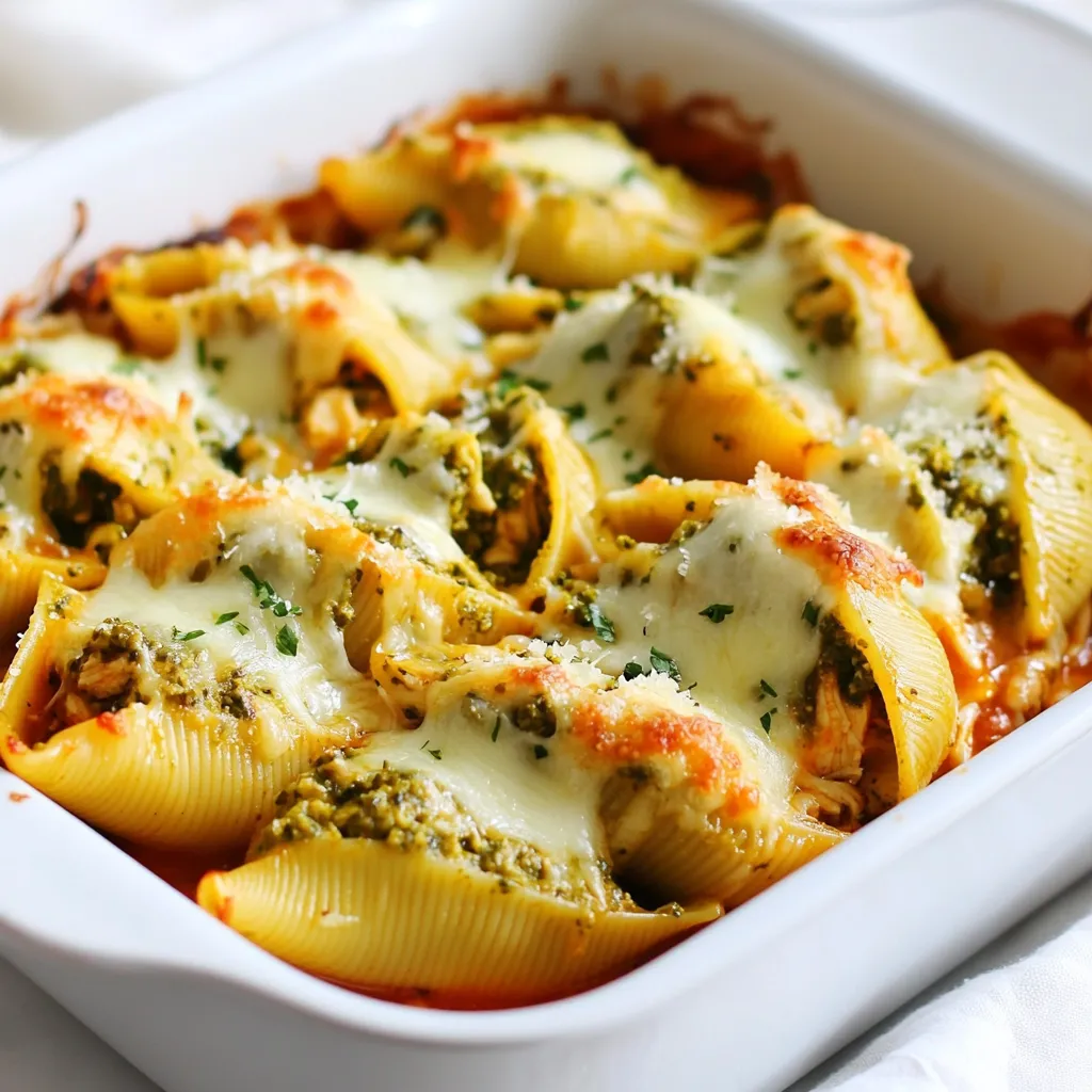 Pesto Chicken Stuffed Shells Flavorful Dinner Recipe