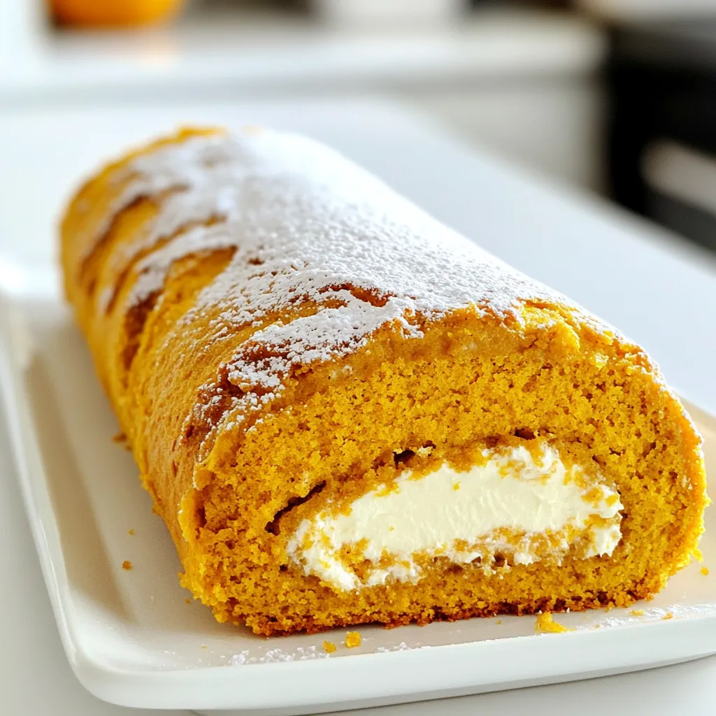 Pumpkin Cream Cheese Roll Cake Irresistible Delight