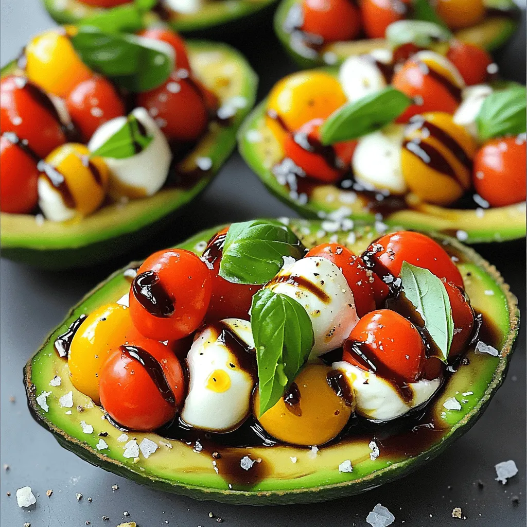 Caprese Stuffed Avocados Fresh and Flavorful Delight