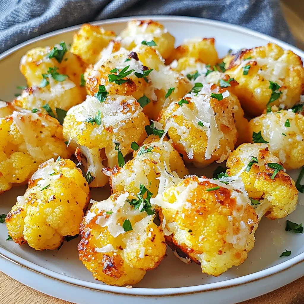 Garlic Parmesan Cauliflower Bites Irresistible Snack