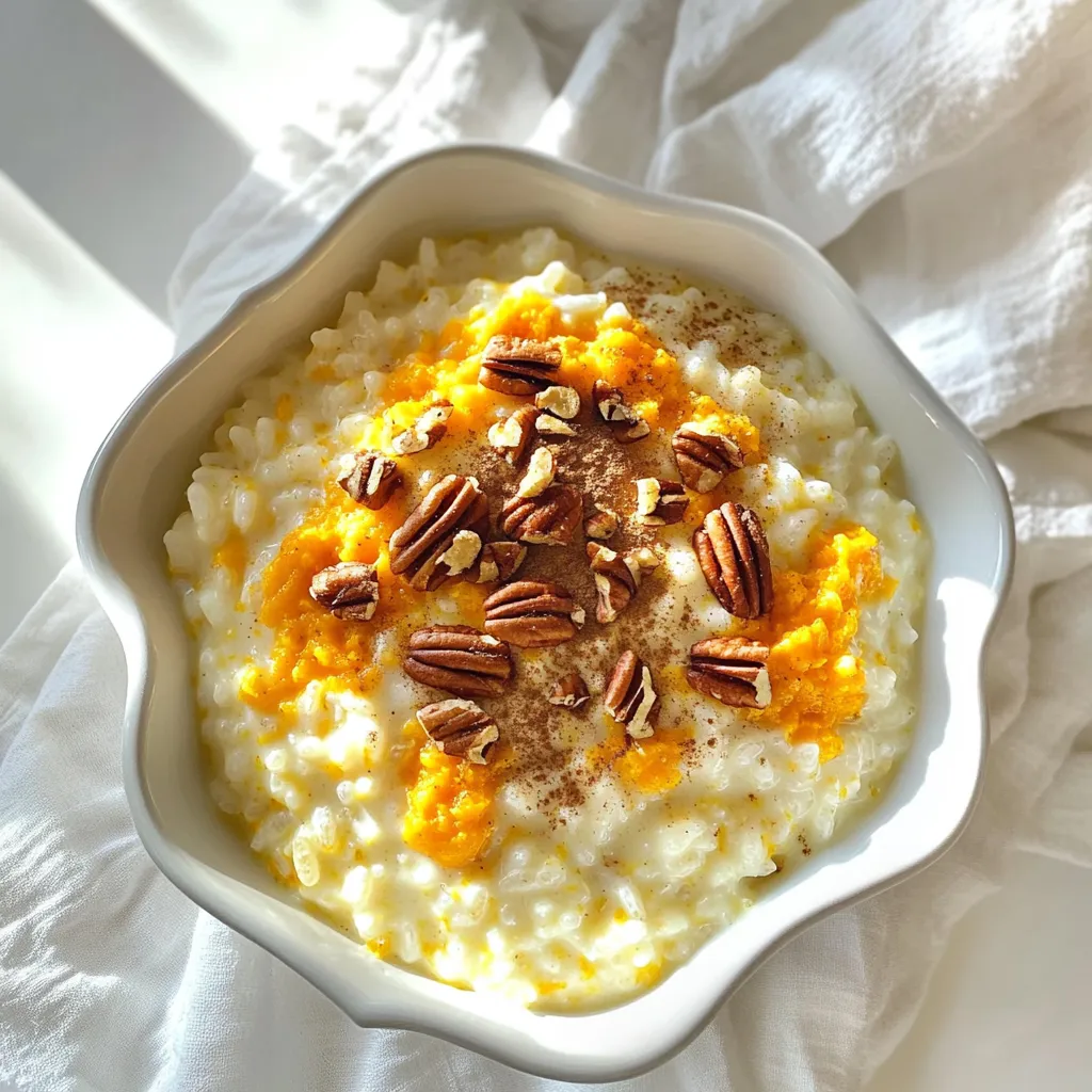 Pumpkin Spice Rice Pudding Comforting Fall Dessert