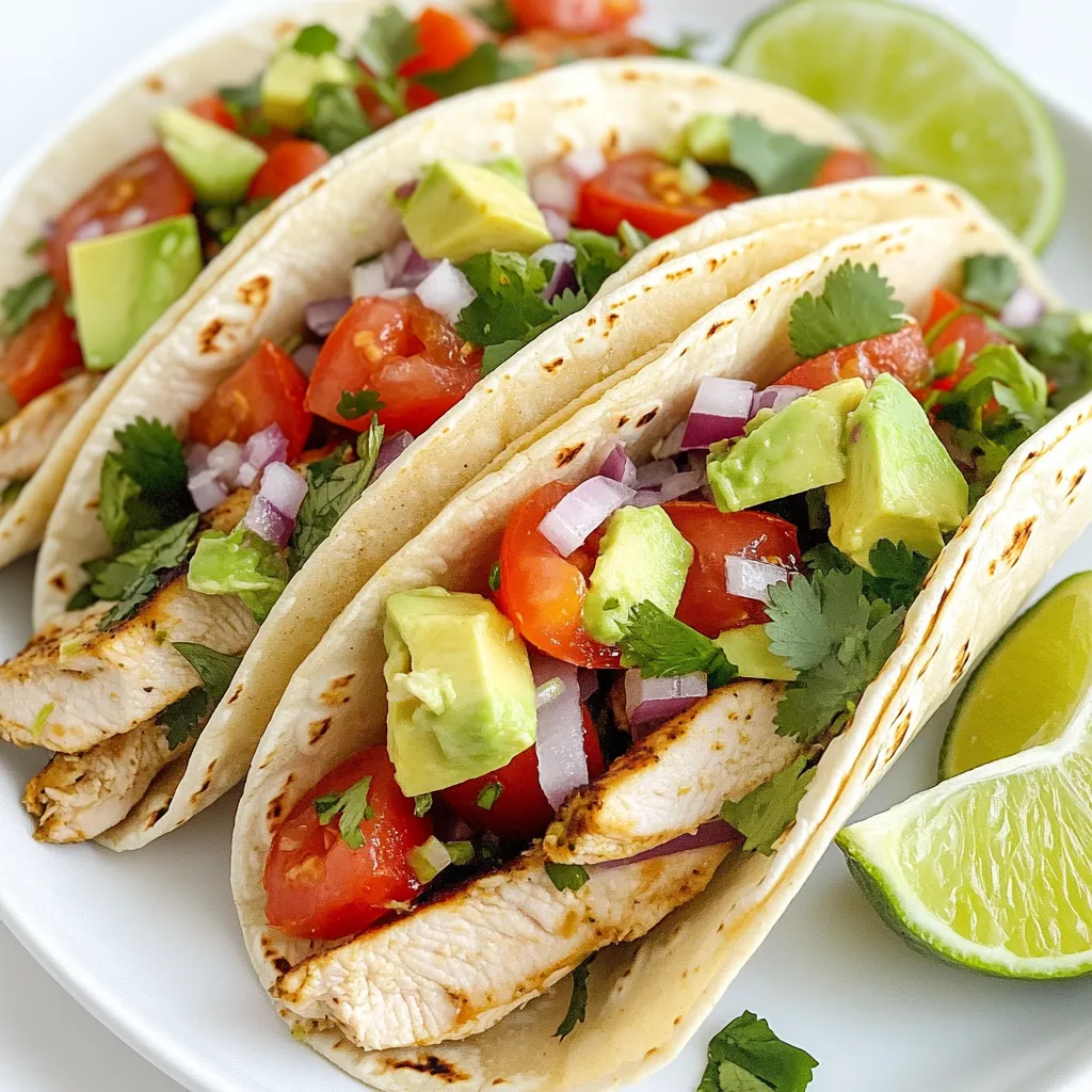 Cilantro Lime Chicken Tacos Flavorful and Simple Prep