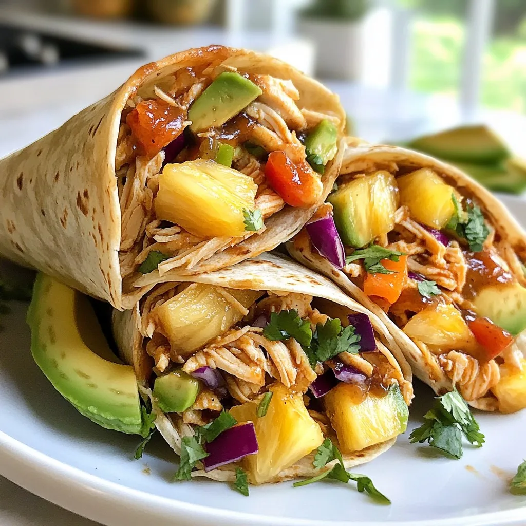 Hawaiian BBQ Chicken Wraps for a Tasty Meal