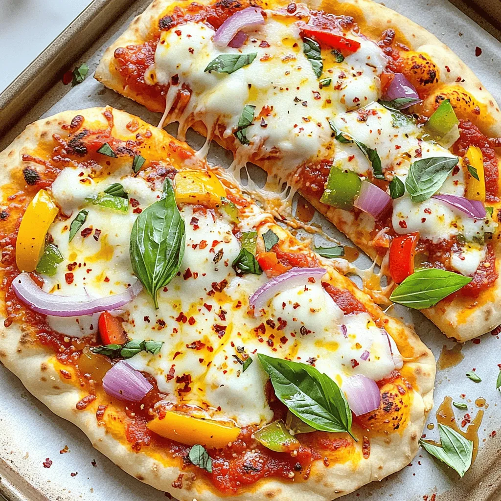Spicy Garlic Naan Pizza Savory and Flavorful Treat