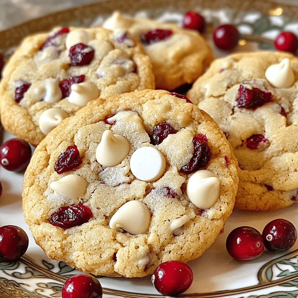 Chewy White Chocolate Cranberry Cookies Delight