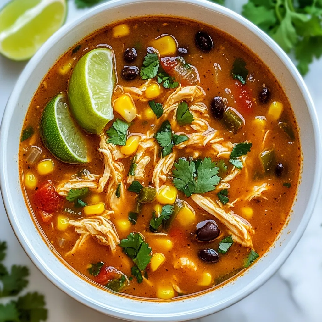 Spicy Southwest Chicken Soup Flavorful and Easy Recipe