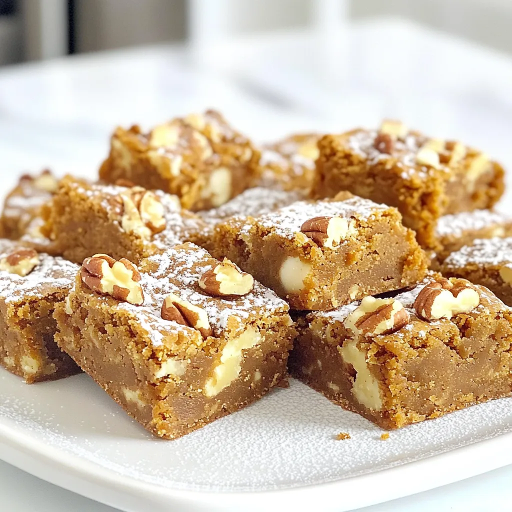 Brown Butter Pumpkin Spice Blondies Irresistible Treat