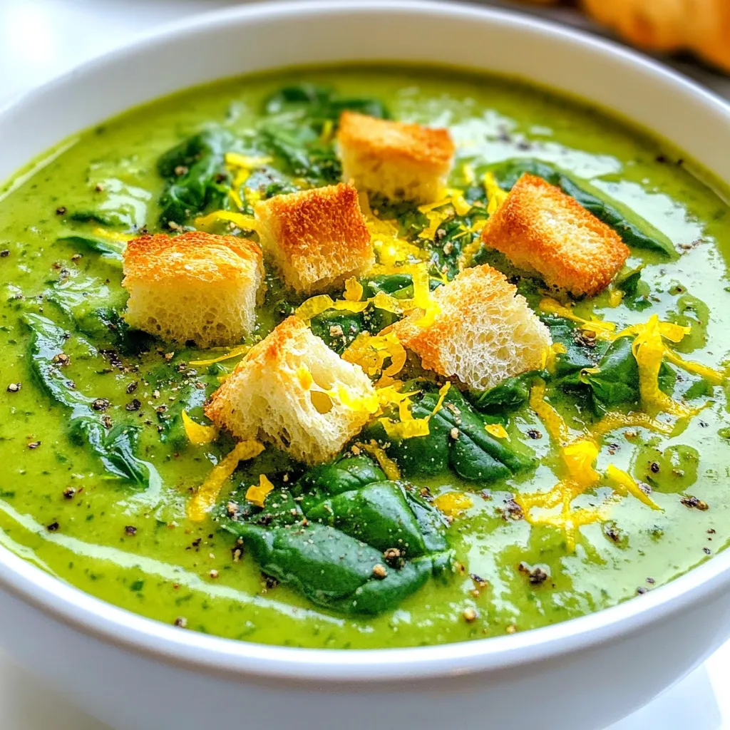 Creamy Lemon Spinach Soup Luscious and Simple Recipe