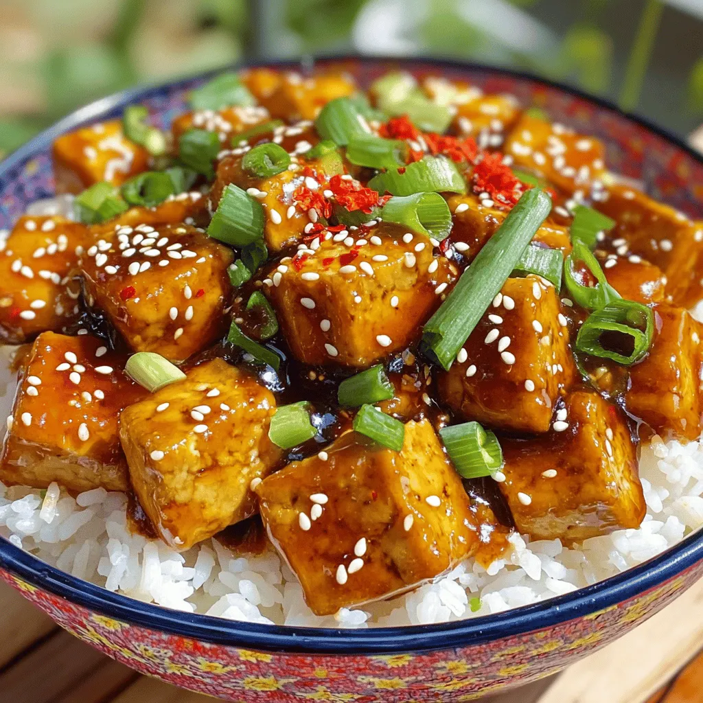 Spicy Garlic Teriyaki Tofu Flavorful Plant-Based Dish
