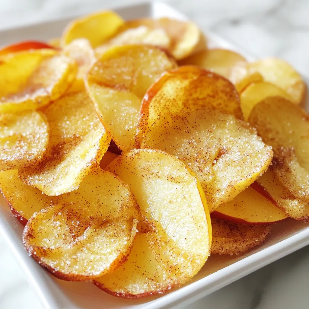 Cinnamon Sugar Apple Chips Crispy and Simple Snack