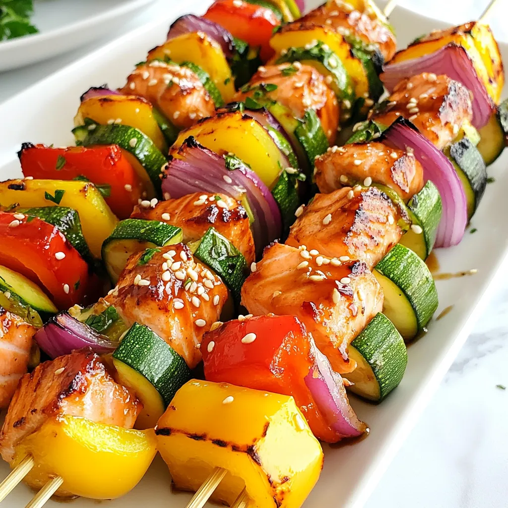 Teriyaki Glazed Salmon Kabobs Flavorful and Simple Dish