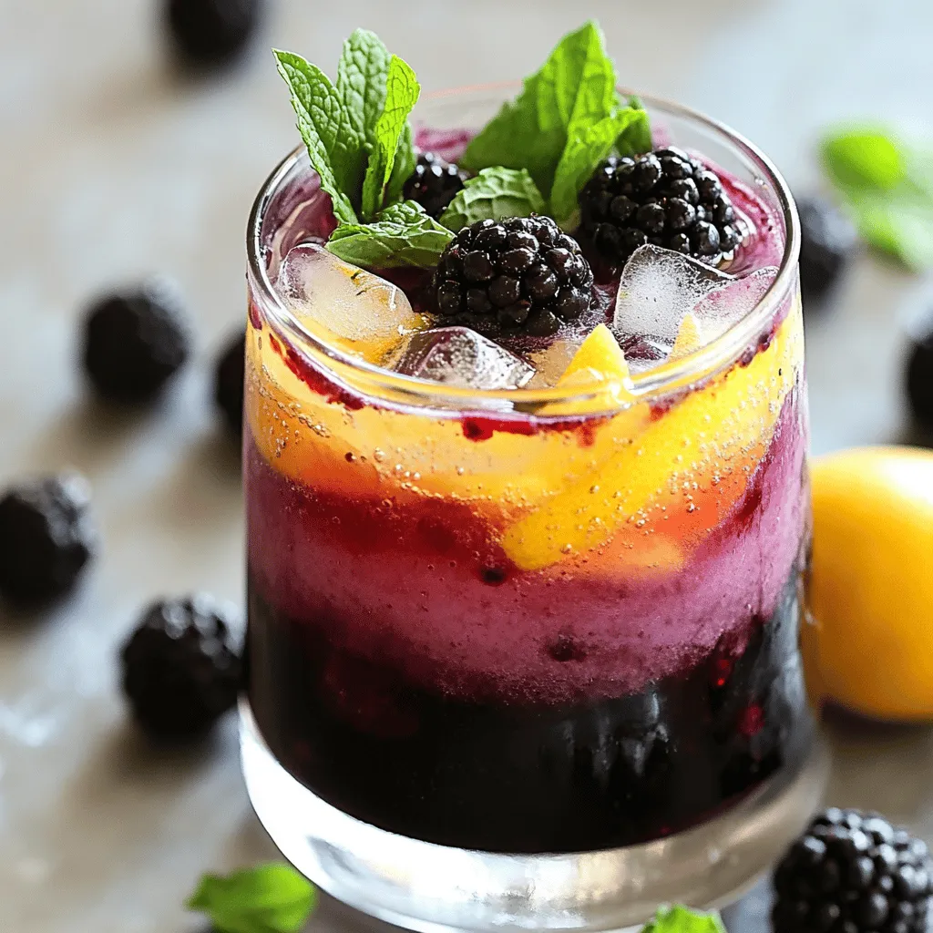 Blackberry Lemon Sparkler Mocktail Refreshing Treat