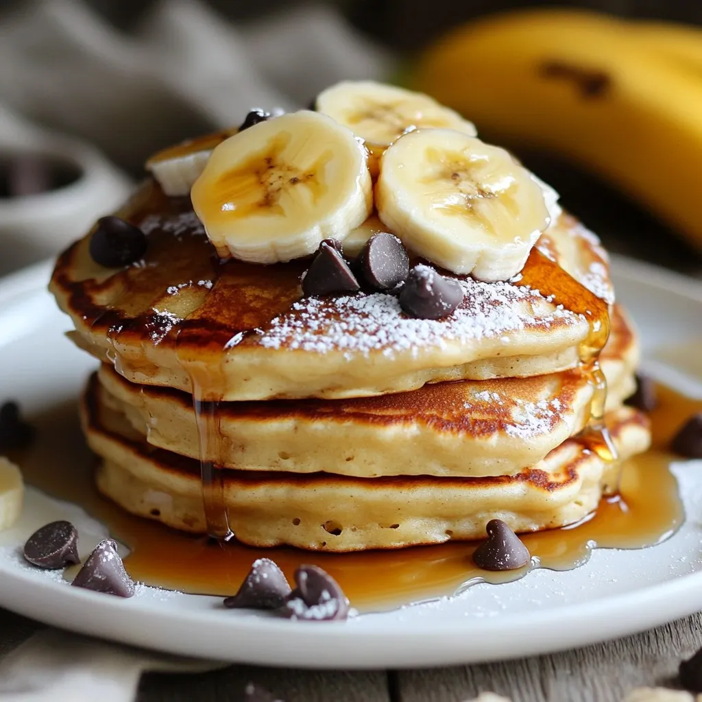 Chocolate Chip Banana Pancakes Easy Breakfast Delight