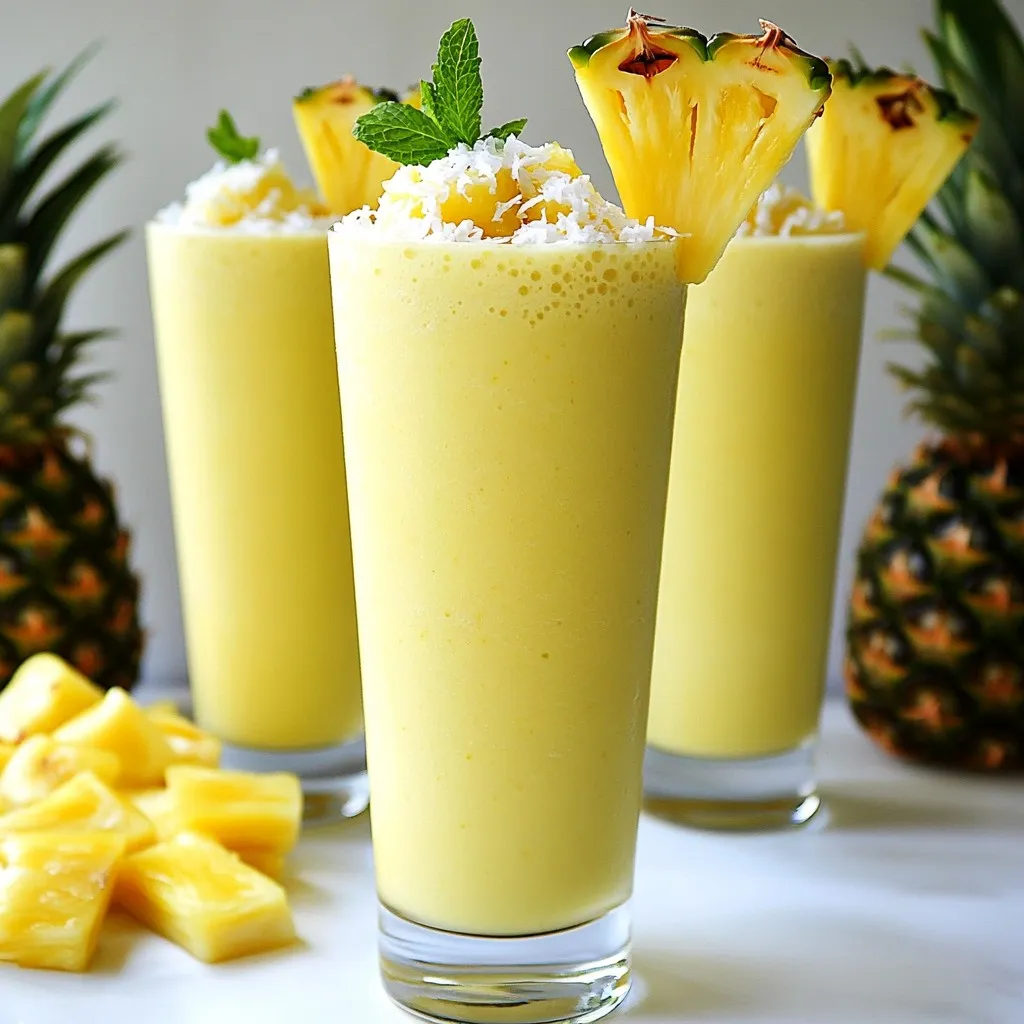 Pina Colada Smoothie Refreshing and Tropical Delight