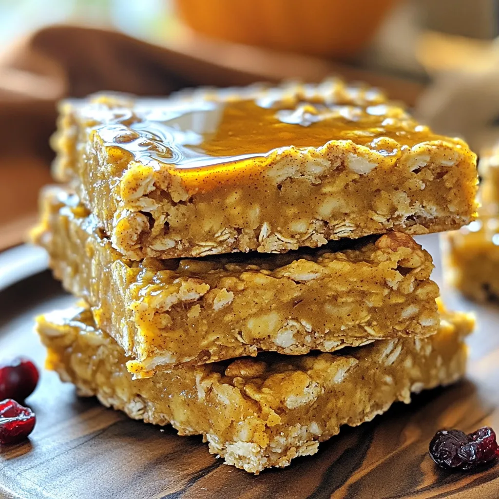 Pumpkin Oatmeal Breakfast Bars Healthy and Simple Recipe