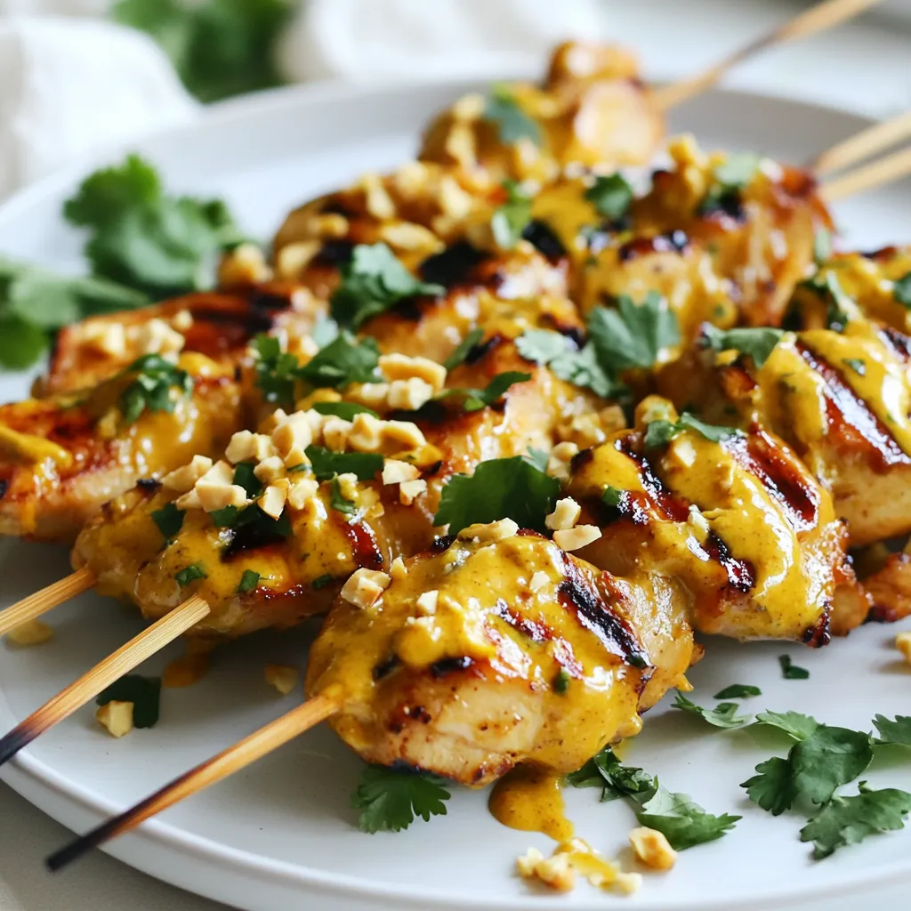 Thai Peanut Chicken Satay Flavorful Skewers Recipe
