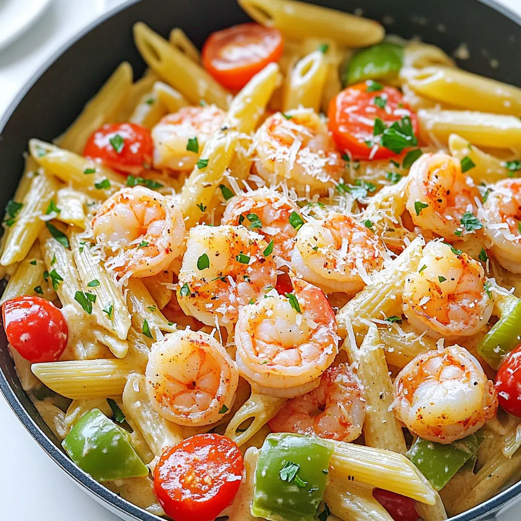 Creamy Cajun Shrimp Pasta Skillet Delightful Dish