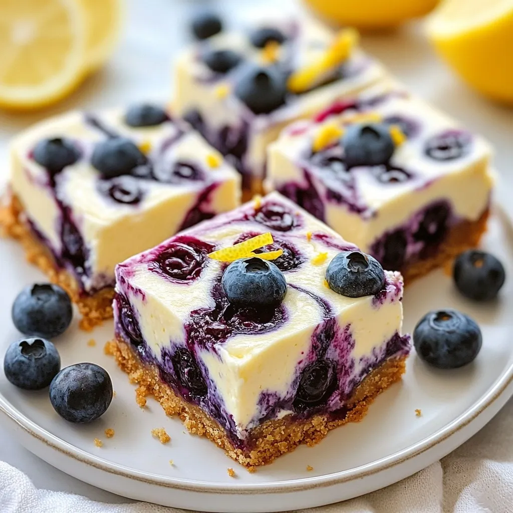 Blueberry Lemon Cheesecake Bars Simple and Delicious