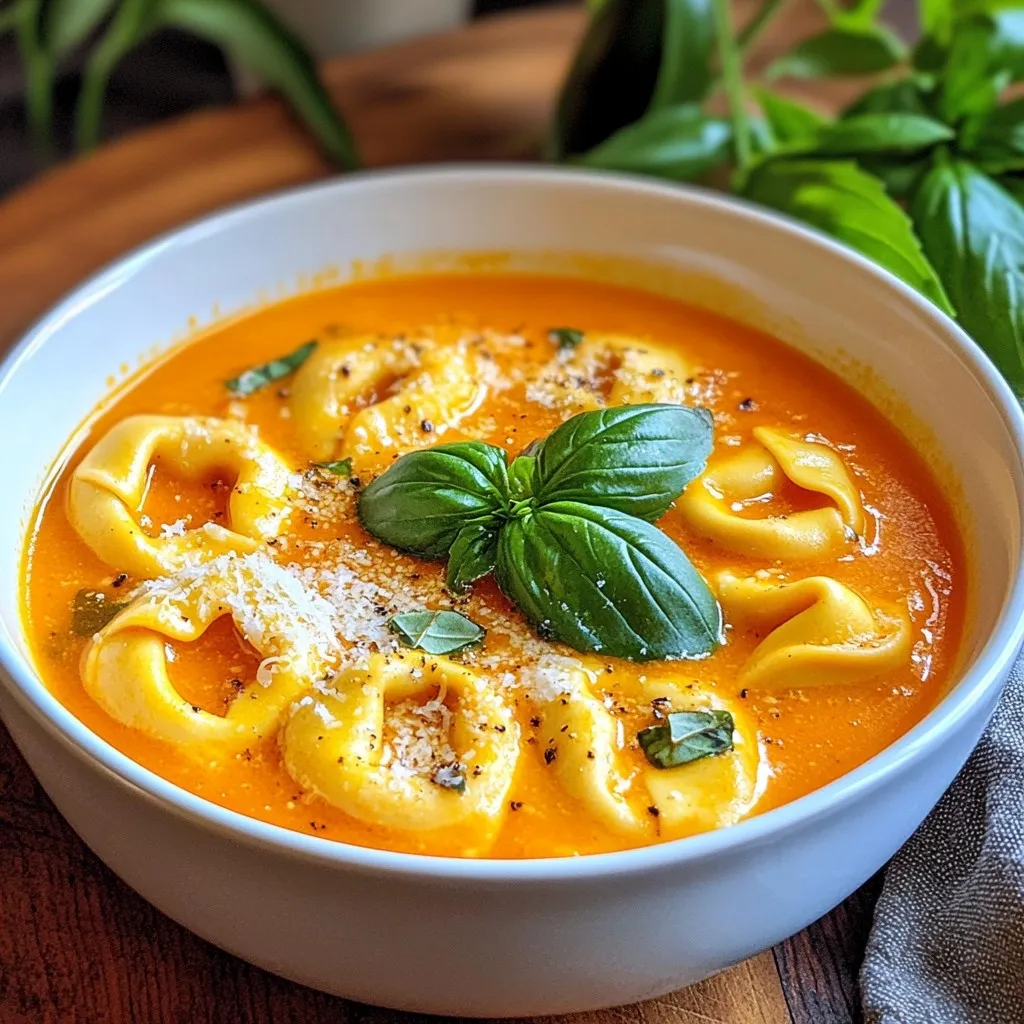 Creamy Tomato Basil Tortellini Soup Tasty Delight