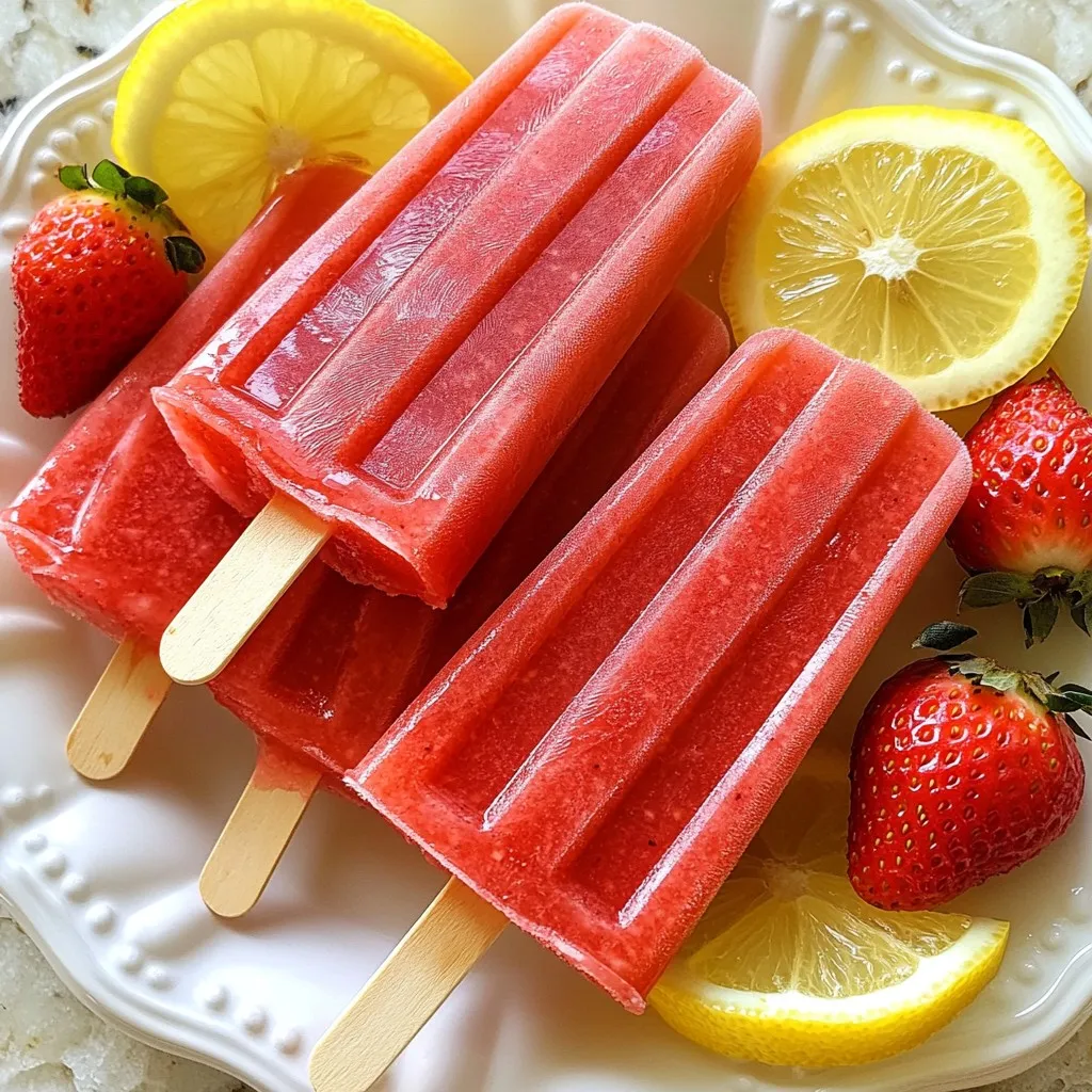 Strawberry Lemonade Popsicles Refreshing Summer Treat