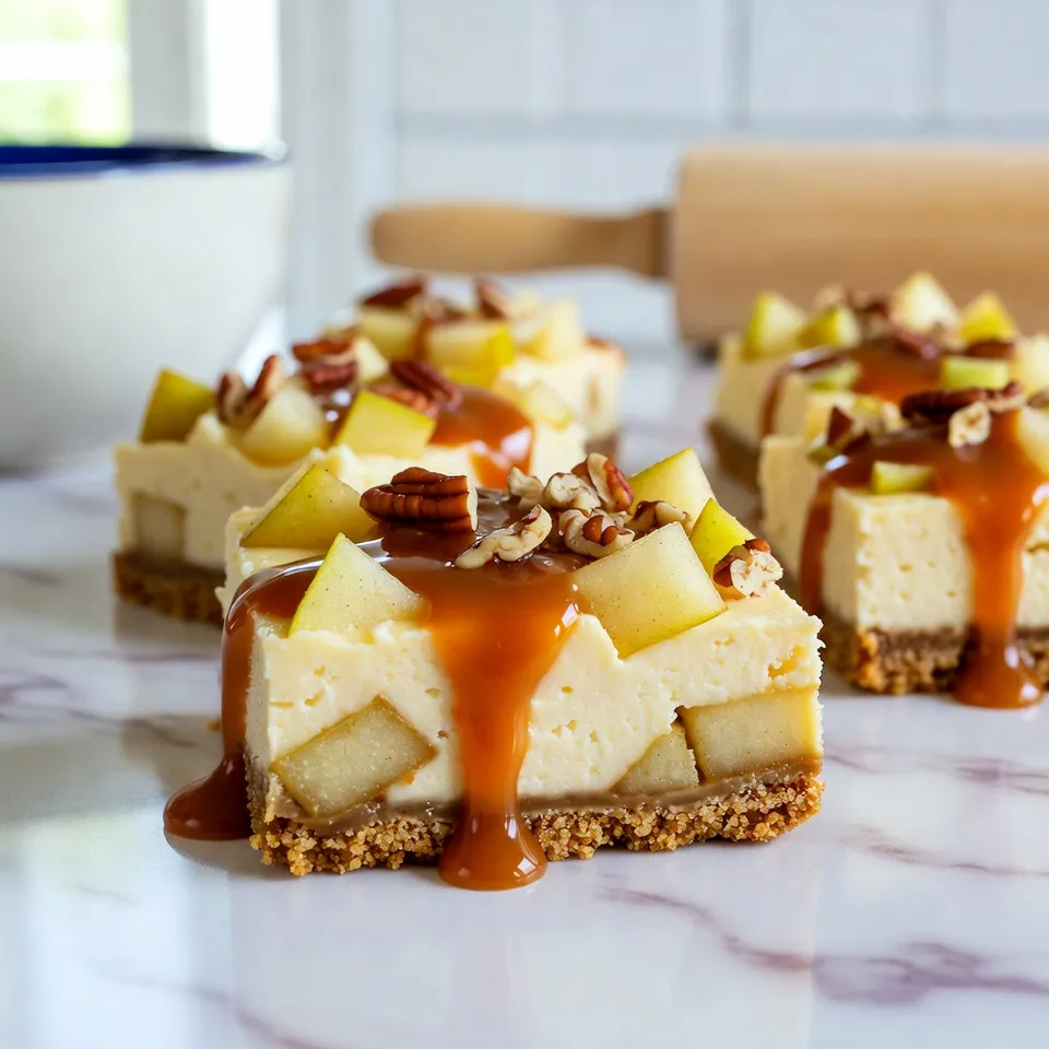 Caramel Apple Cheesecake Bars Irresistible Dessert Delight