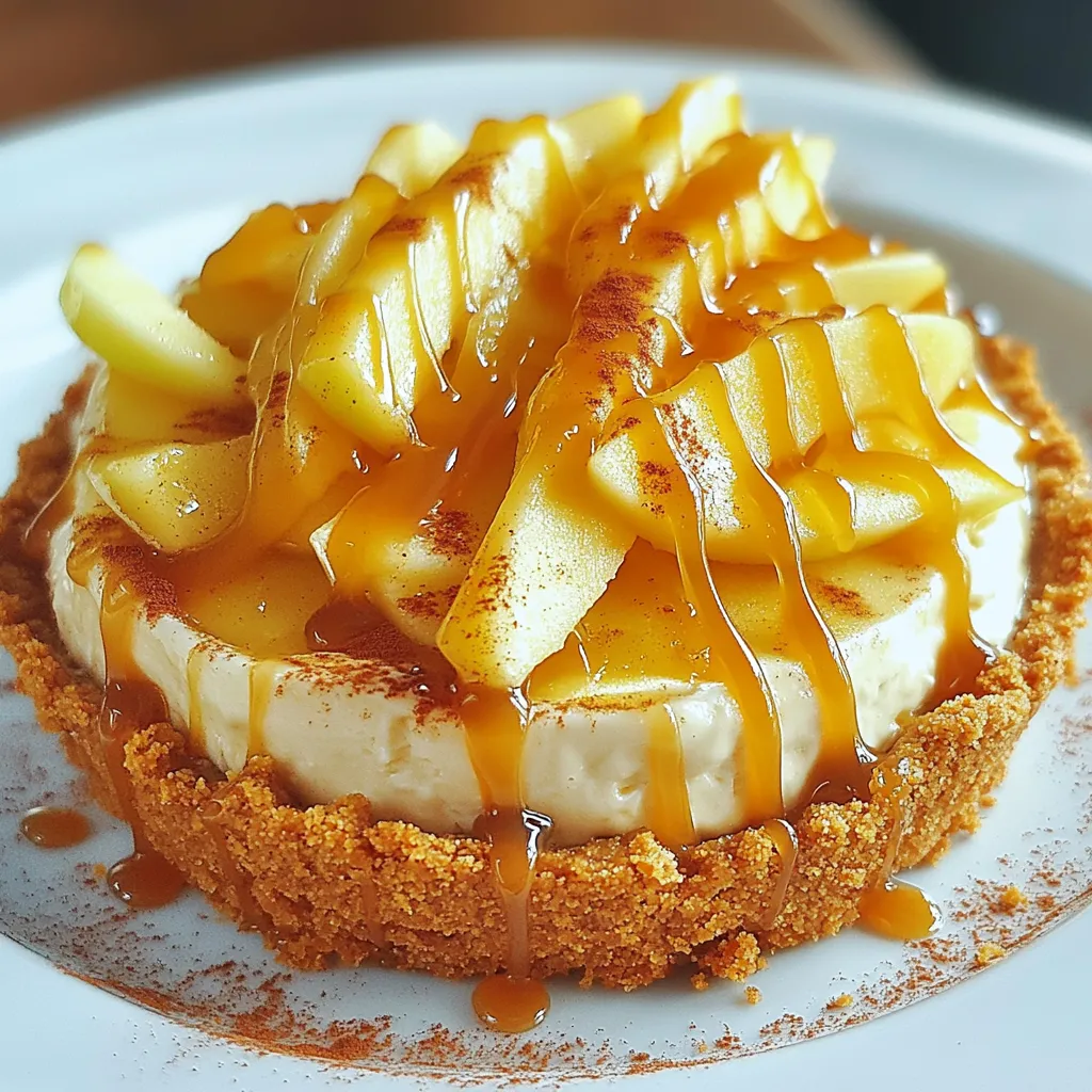 Caramel Apple Cheesecake Tart Tasty Dessert Delight