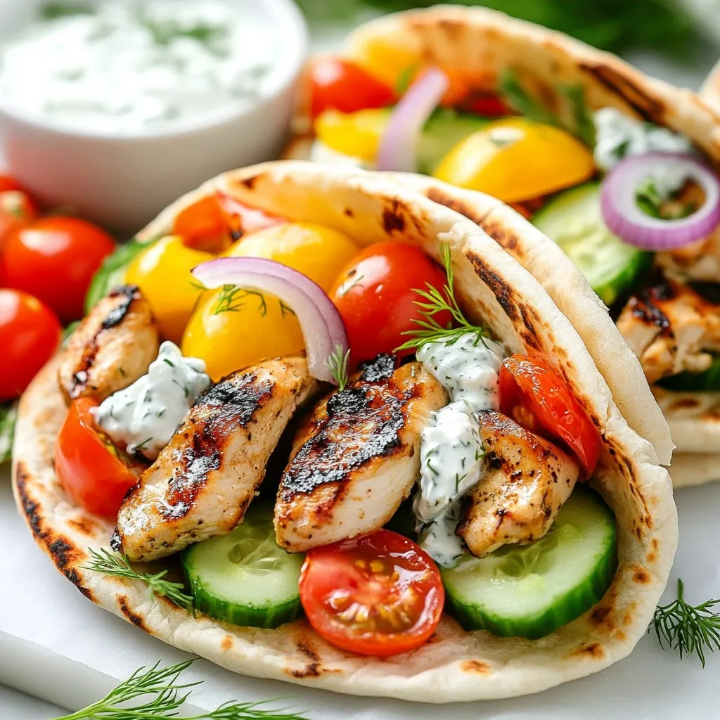 Greek Chicken Pita Pockets Flavorful and Easy Meal
