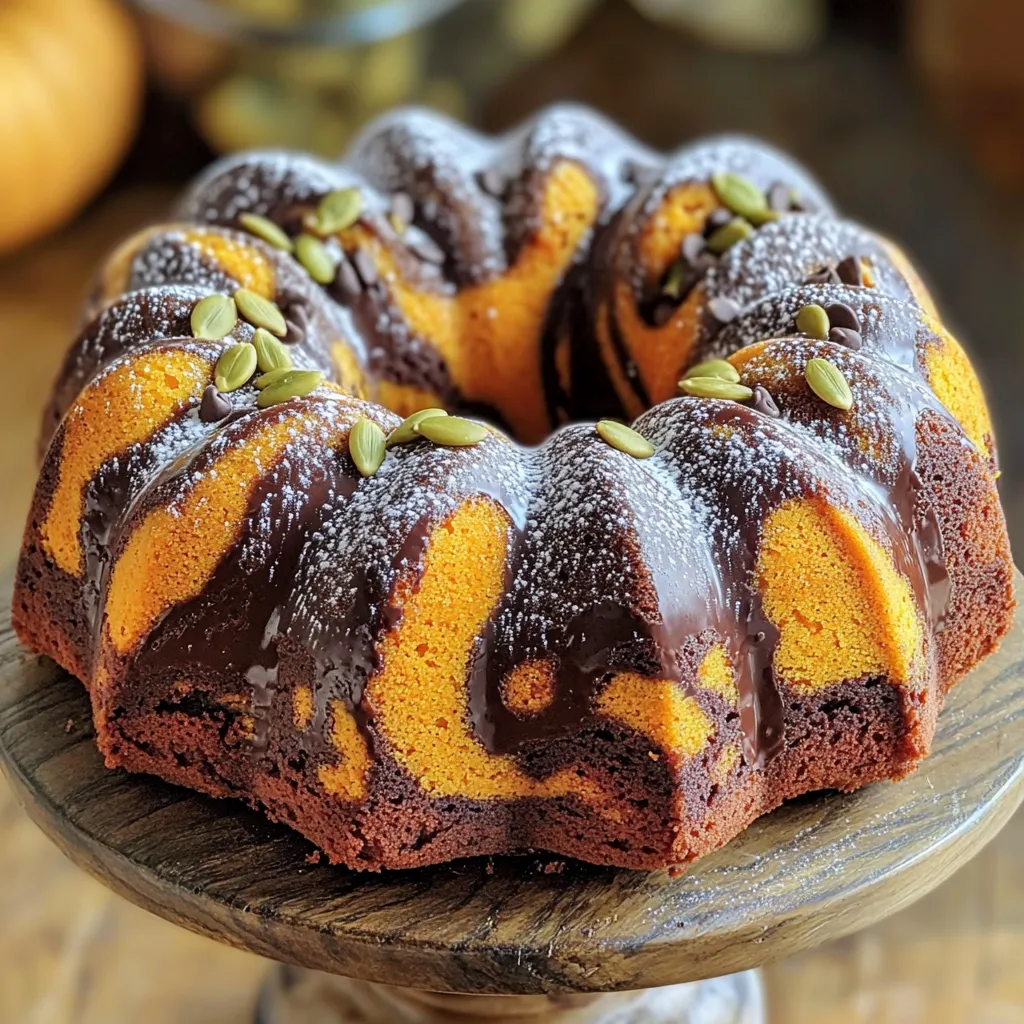Pumpkin Chocolate Marble Bundt Cake Delightful Recipe