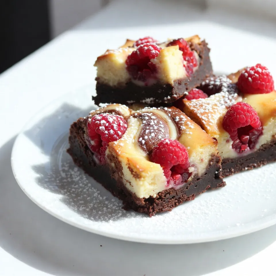 Raspberry Cheesecake Brownies Delightful Dessert Treat