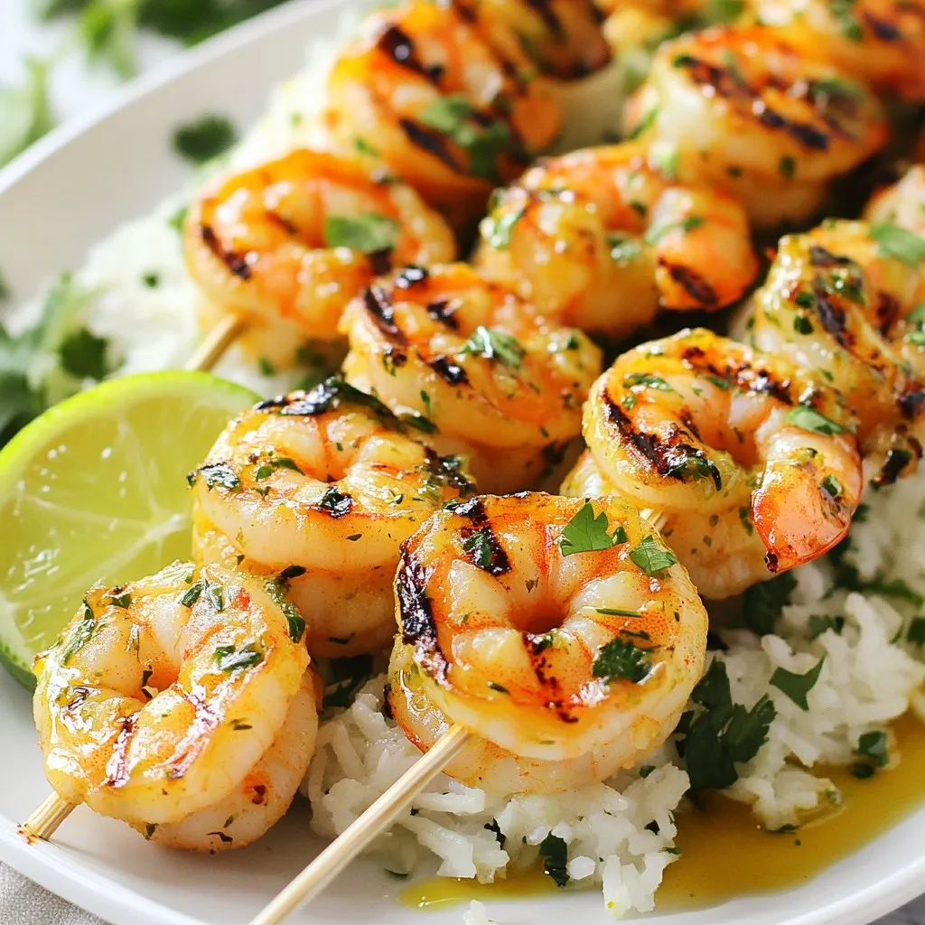 Cilantro Lime Shrimp Skewers Fresh and Flavorful Dish