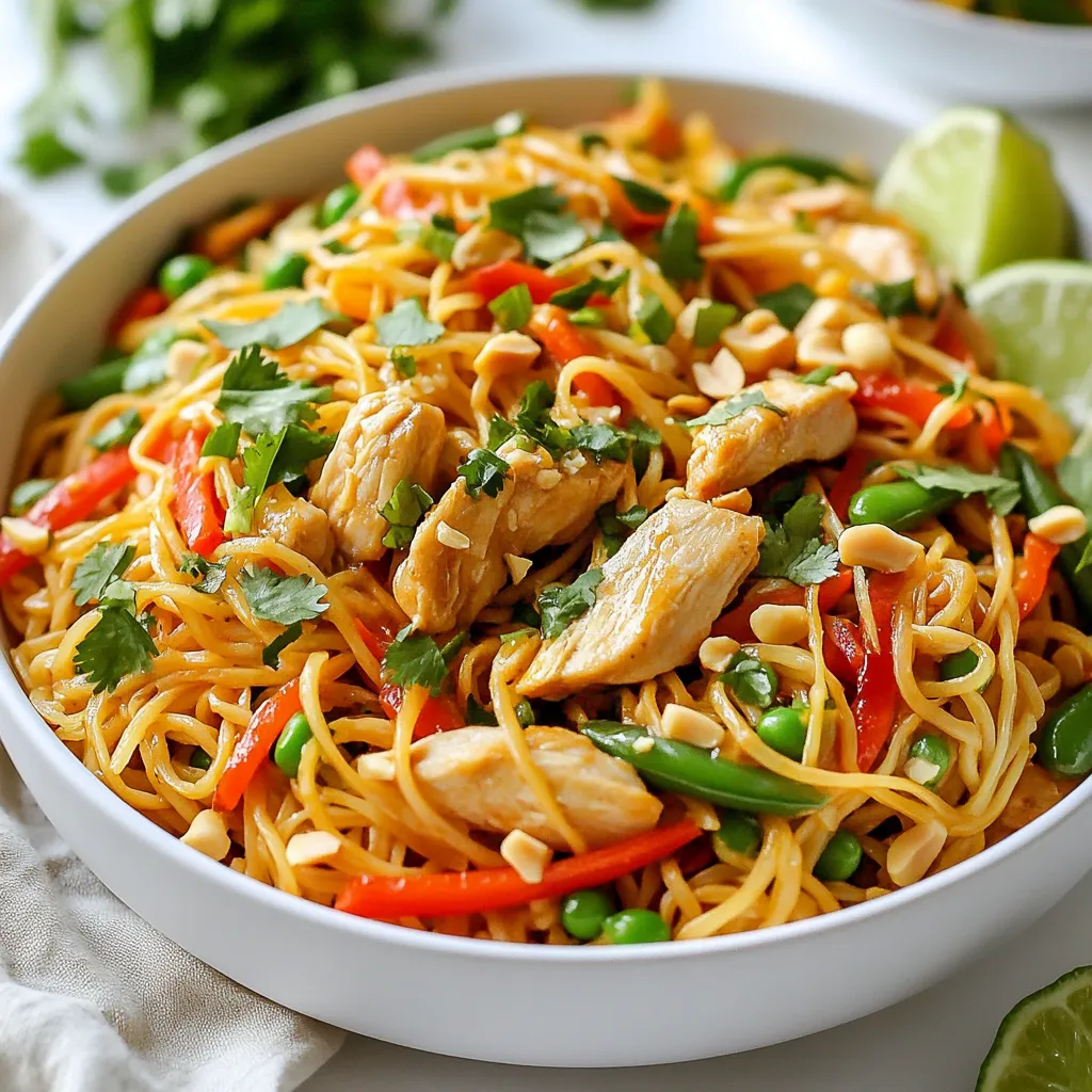 Thai Peanut Chicken Noodles Quick and Flavorful Dish