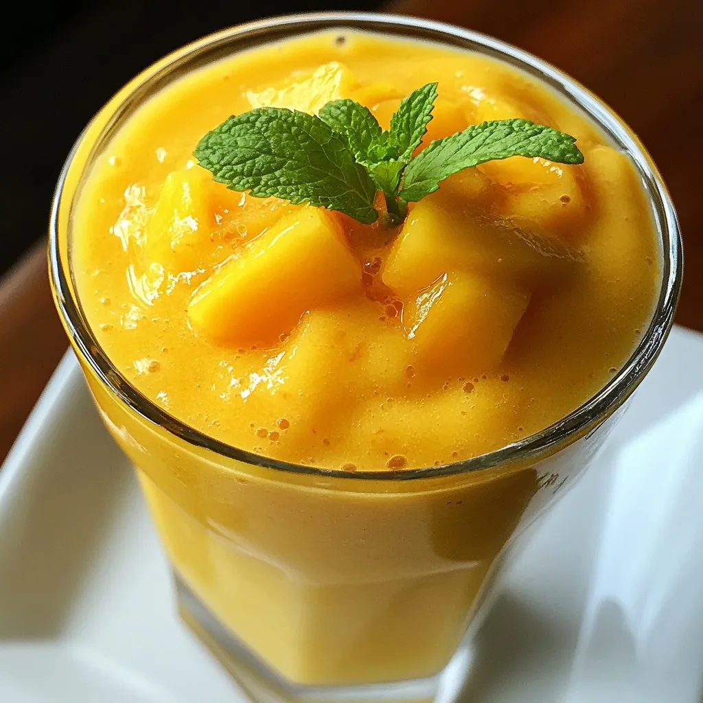 Peach Mango Smoothie Refreshing and Healthy Drink