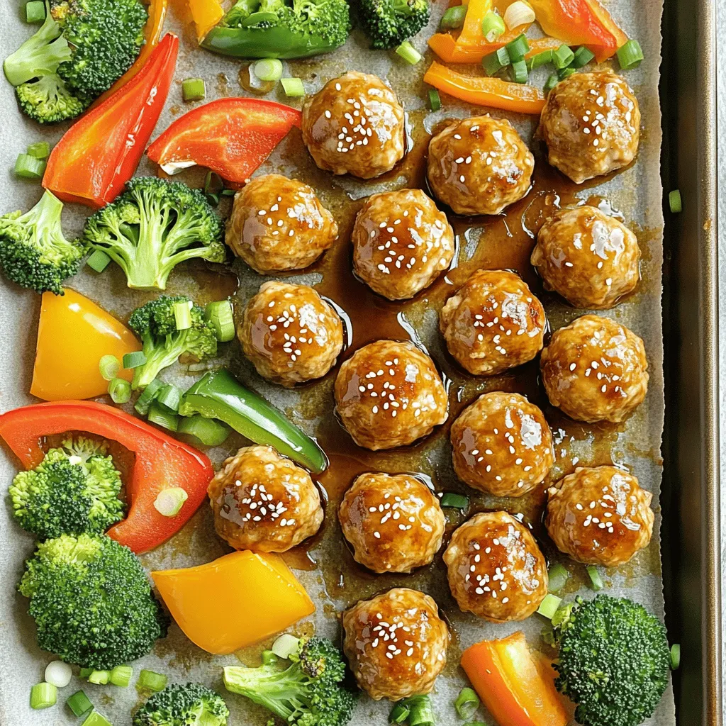 Sheet-Pan Honey Garlic Chicken Meatballs Delight