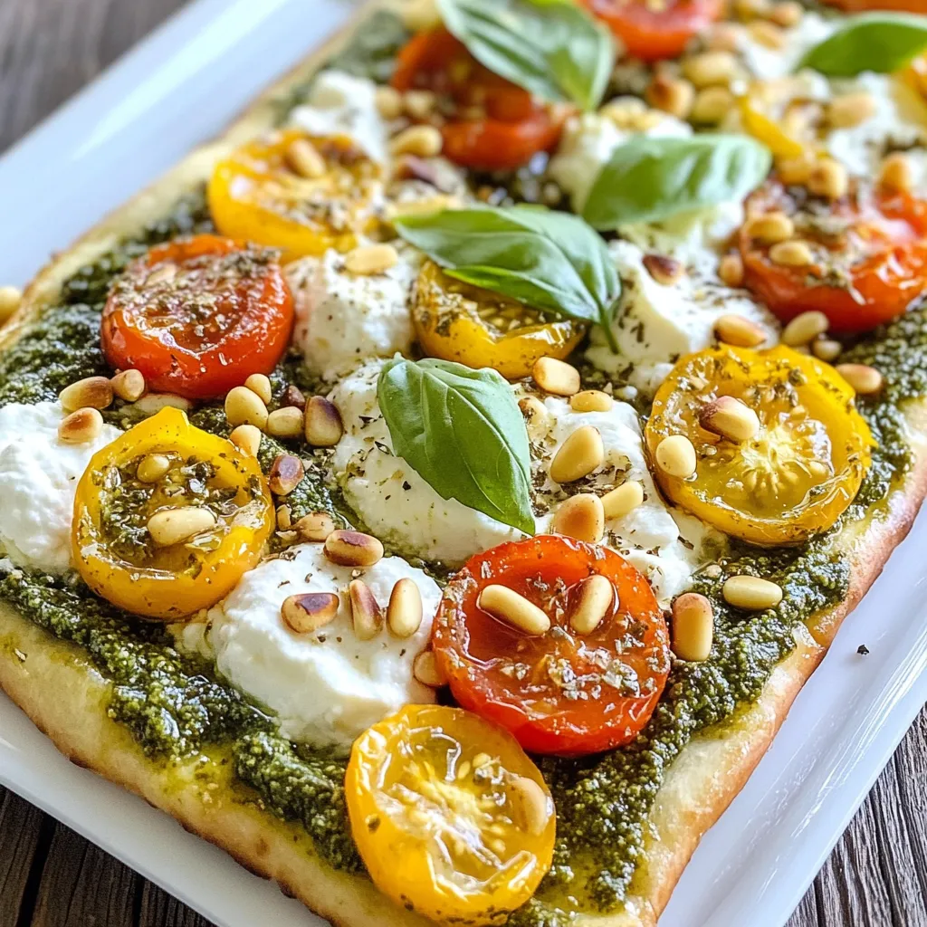 Pesto Ricotta Flatbread Pizza Simple Flavorful Meal
