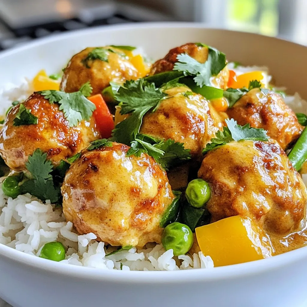 Thai Coconut Curry Meatballs Flavorful Dinner Recipe