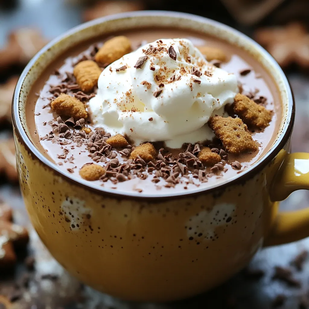Cozy Gingerbread Hot Chocolate Festive and Warm Treat