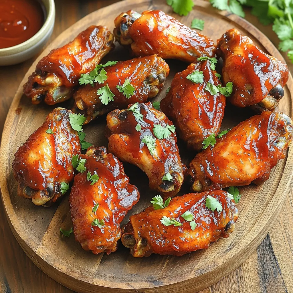 Air Fryer Crispy BBQ Chicken Wings Delightful Treat