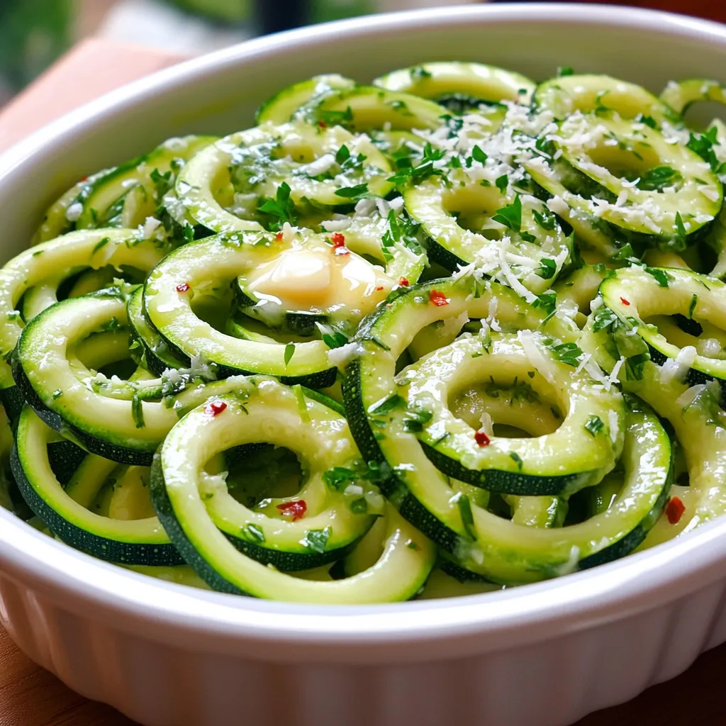 Garlic Butter Zucchini Noodles Quick and Simple Meal
