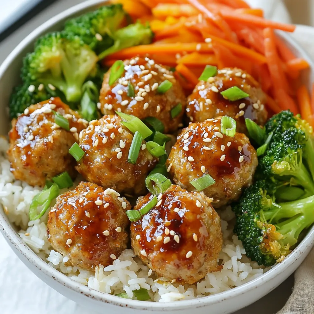 Teriyaki Meatball Rice Bowls Flavorful and Simple Meal