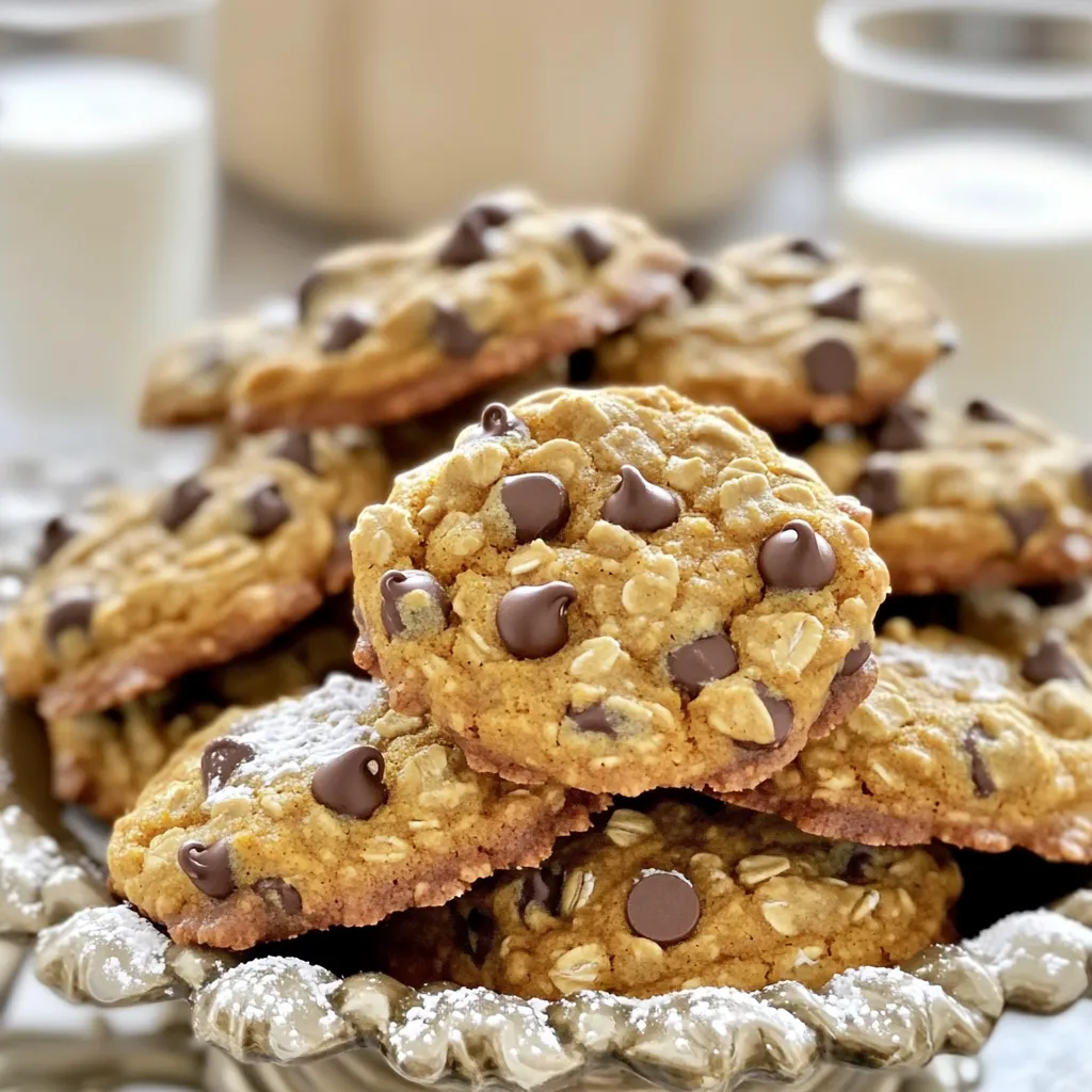 Pumpkin Oatmeal Chocolate Chip Cookies Delightful Treat