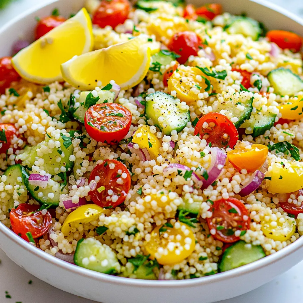 Lemon Garlic Couscous Salad Fresh and Flavorful Mix
