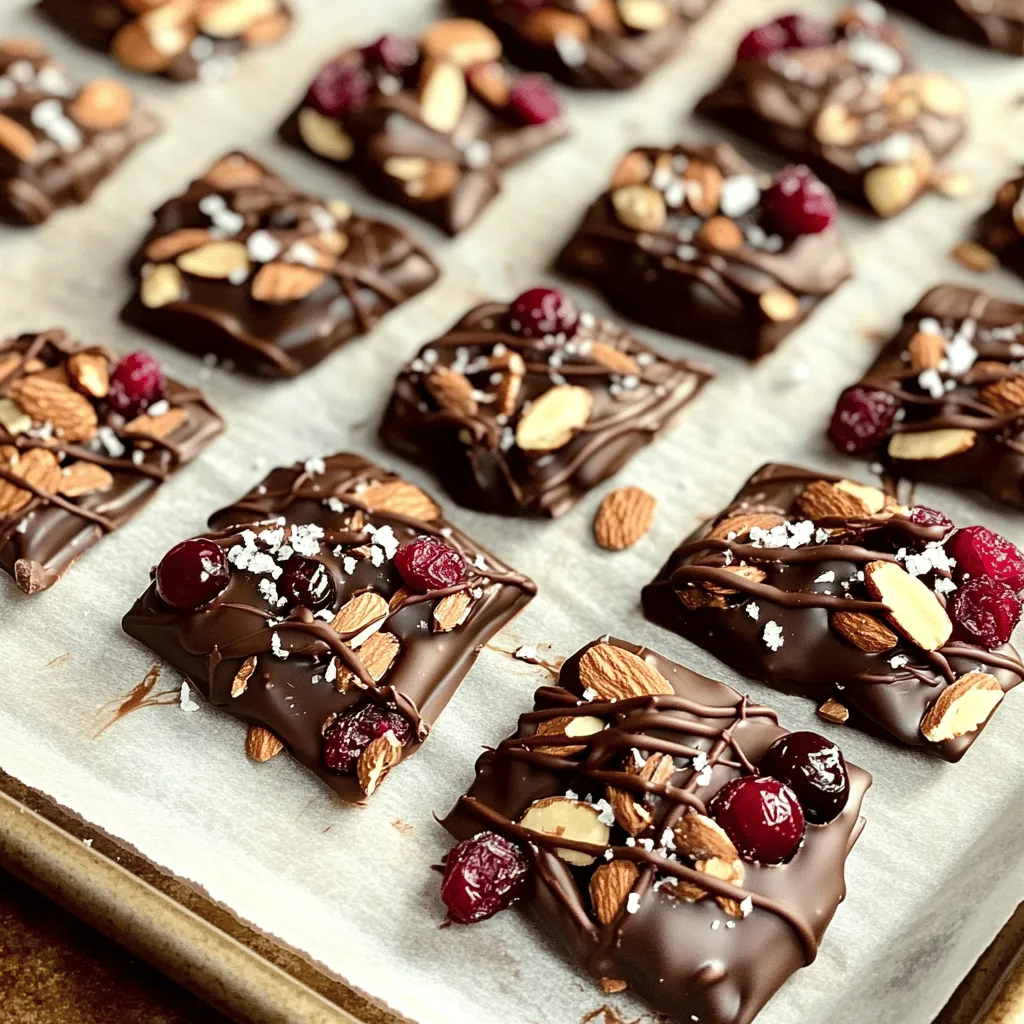 No-Bake Chocolate Almond Cranberry Clusters Delight