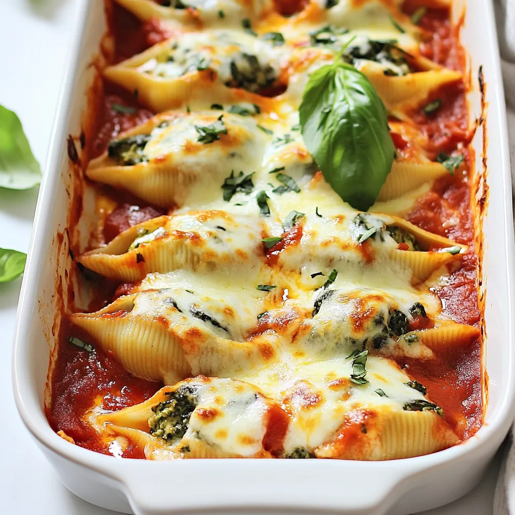 Savory Spinach Ricotta Stuffed Shells Recipe
