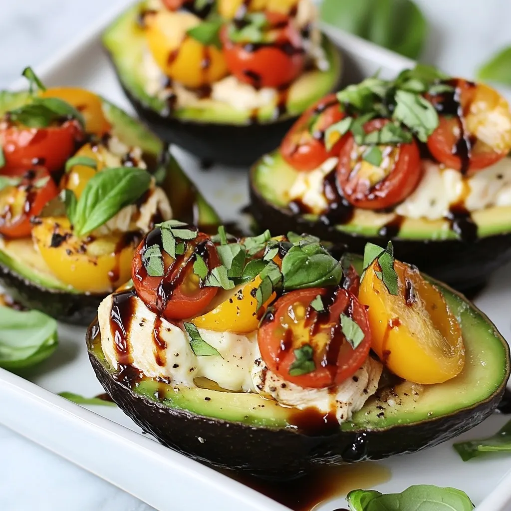Caprese Chicken Stuffed Avocados Flavorful and Fresh