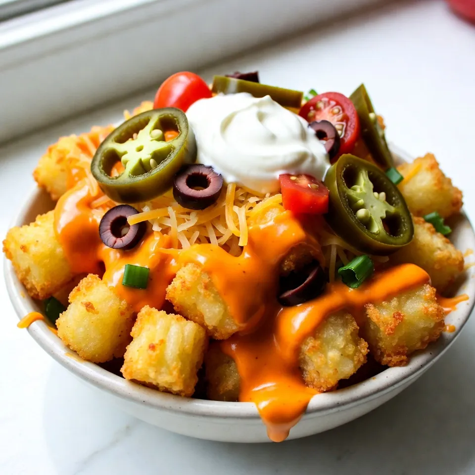 Loaded Nacho Cheese Tater Tots Flavorful Party Treat
