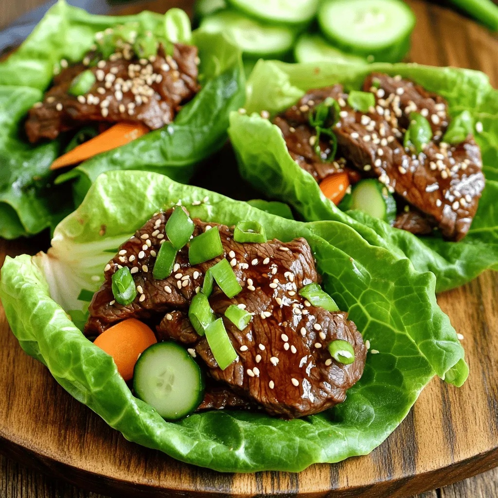 Korean BBQ Beef Lettuce Wraps Flavorful and Fresh Dish