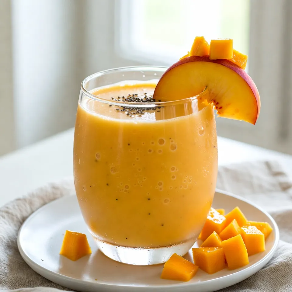 Peach Mango Smoothie Tasty and Refreshing Drink Recipe